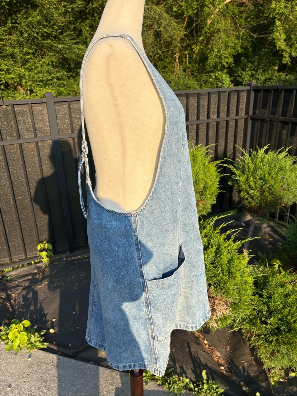 Free People We The Free High Roller Skirtall Denim Dress Size L. NWOT - Picture 5 of 8